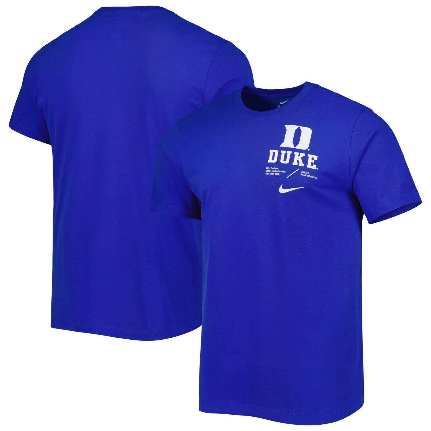 

Мужская футболка Nike Royal Duke Blue Devils Team Practice Performance