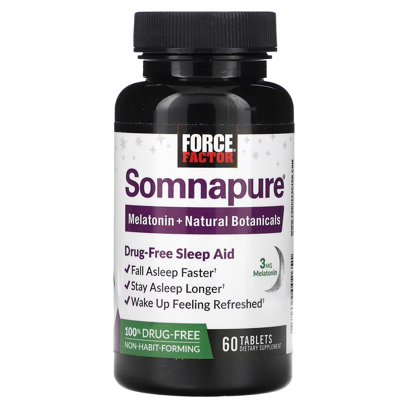 Средство для сна без лекарств Force Factor Somnapure, 60 таблеток force factor score xxl средство для мужского здоровья 30 таблеток