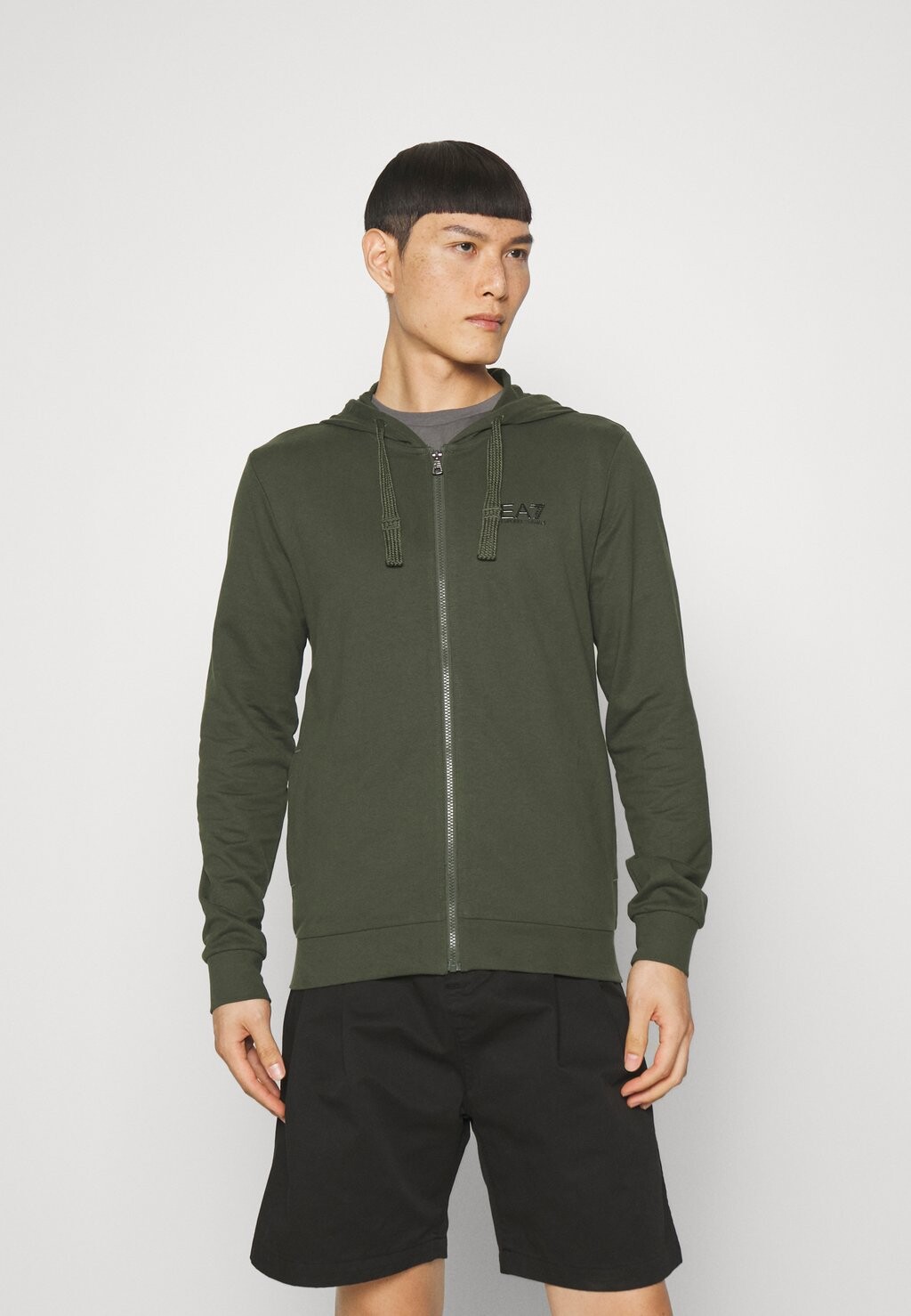 

Толстовка на молнии EA7 Emporio Armani, цвет verde scuro