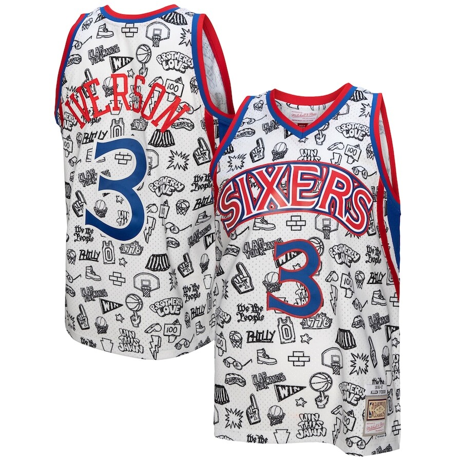 

Джерси Mitchell & Ness Philadelphia 76Ers, белый