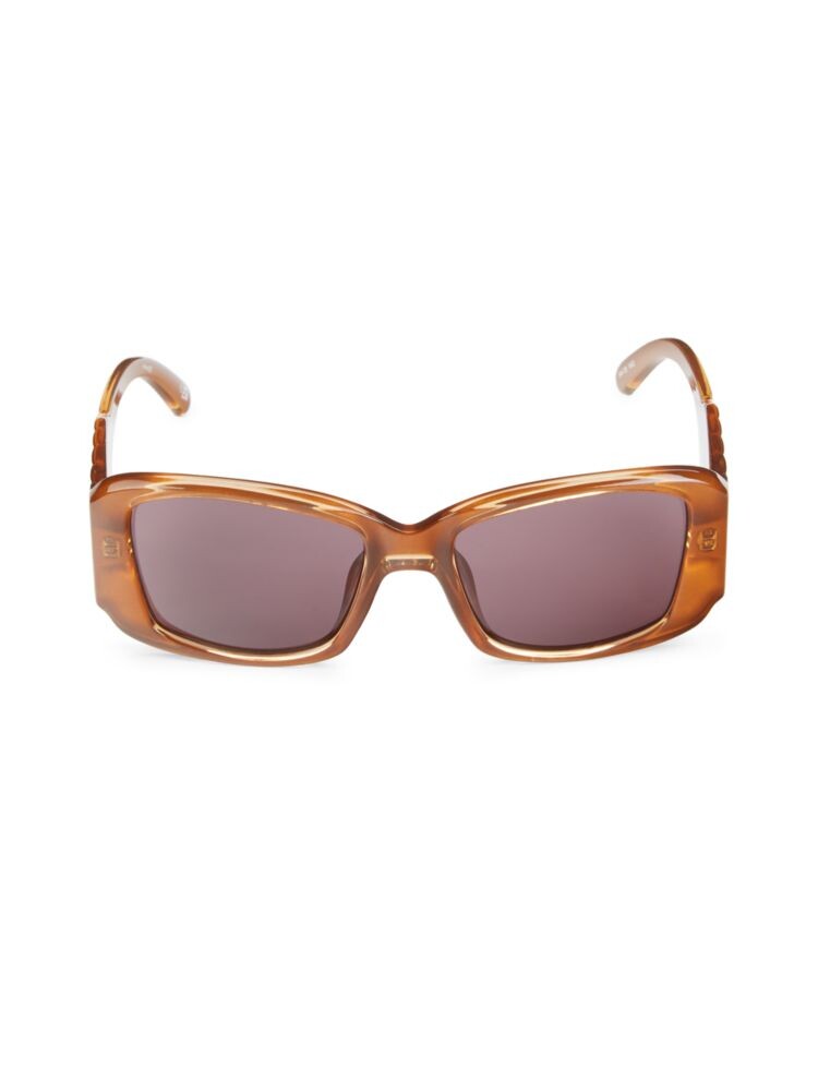 

Квадратные солнцезащитные очки Nouveau Riche 54MM Le Specs, карамель