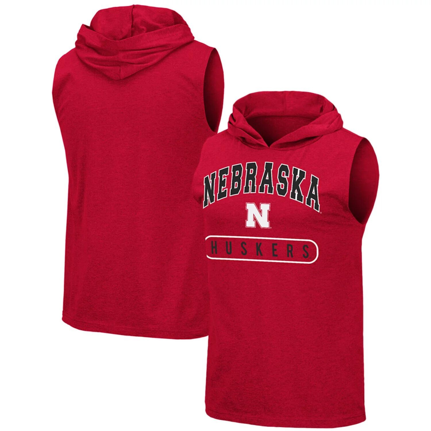 

Мужская майка с капюшоном Scarlet Nebraska Cornhuskers Varsity Colosseum