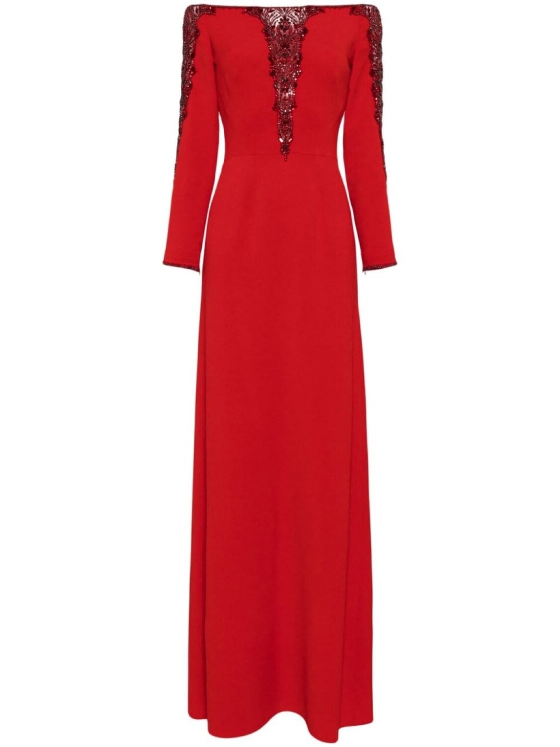 

Jenny Packham вечернее платье Eclipse с кристаллами, красный
