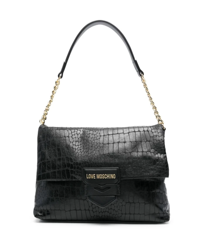 

Сумка на плечо с эффектом крокодила Love Moschino, черный