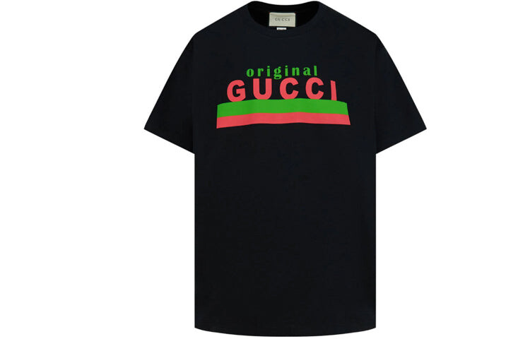 

Футболка Gucci Original с принтом Gucci, черный/зеленый/красный