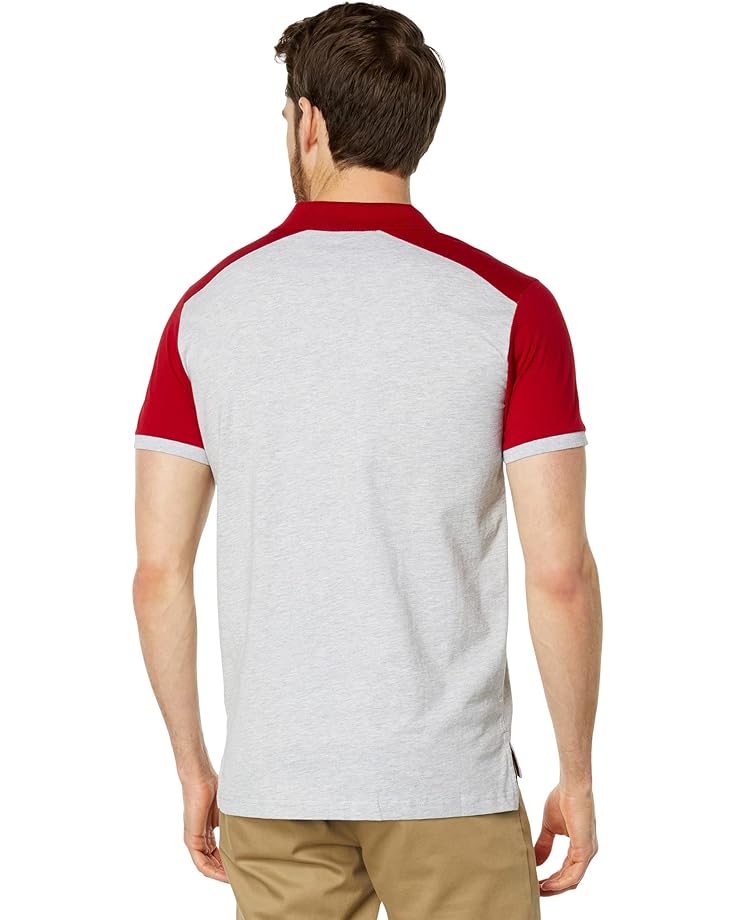 Поло U.S. POLO ASSN. Slim Fit Chest Stripe Color-Block Polo, цвет Engine Red