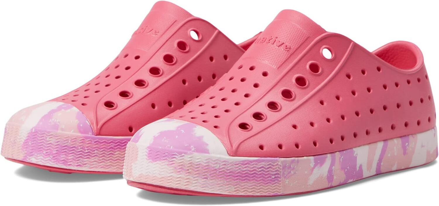 

Кроссовки Jefferson Sugarlite Marbled Native Shoes Kids, цвет Dazzle Pink/Winterberry Princess Marble