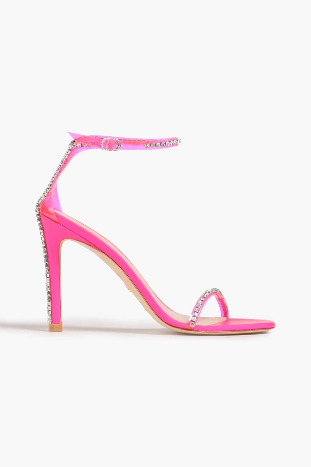 

Сандалии из кожи с отделкой из ПВХ Stuart Weitzman, ярко-розовый