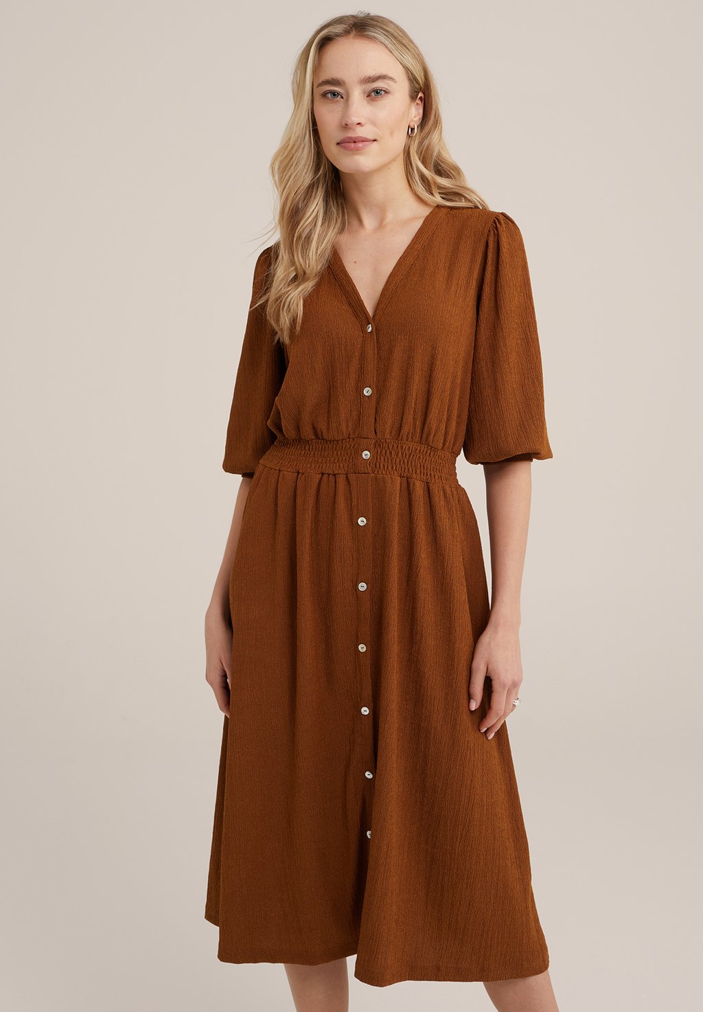 Платье-блузка WE Fashion, цвет brown