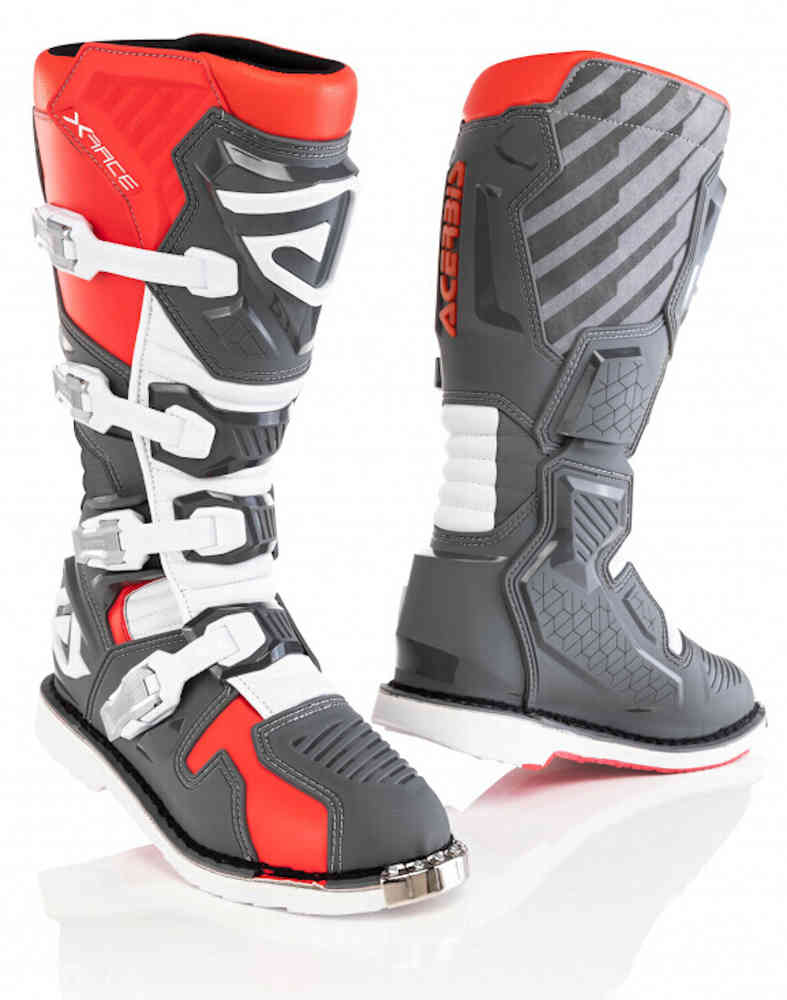 Мотокроссовые ботинки X-Race Acerbis, серый/красный