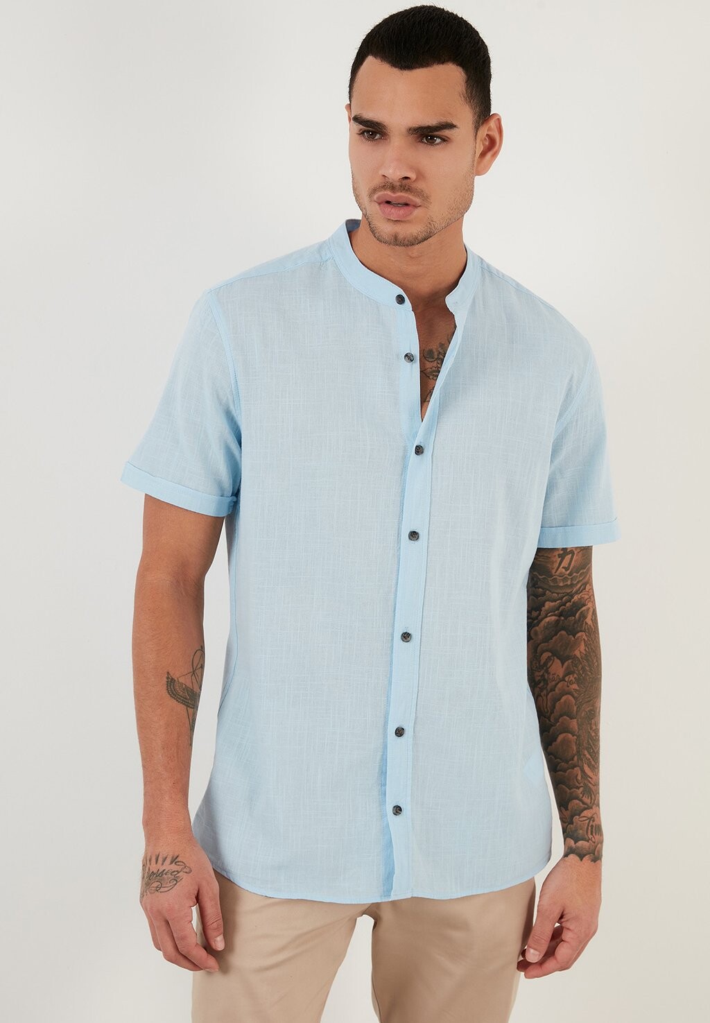 

Рубашка Short Sleeve Buratti, светло-голубая