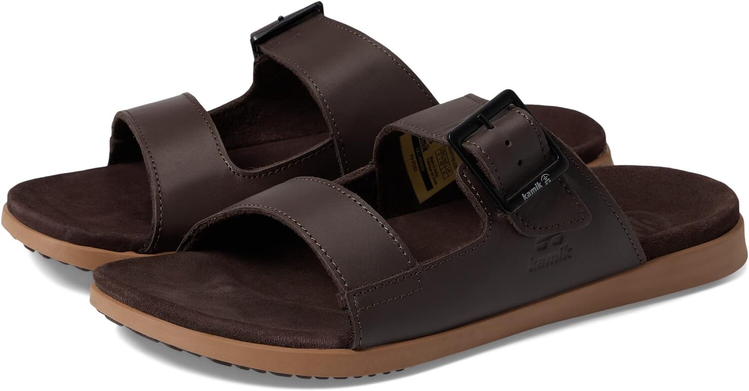 

Сандалии на плоской подошве Marty Slide Kamik, цвет Dark Brown