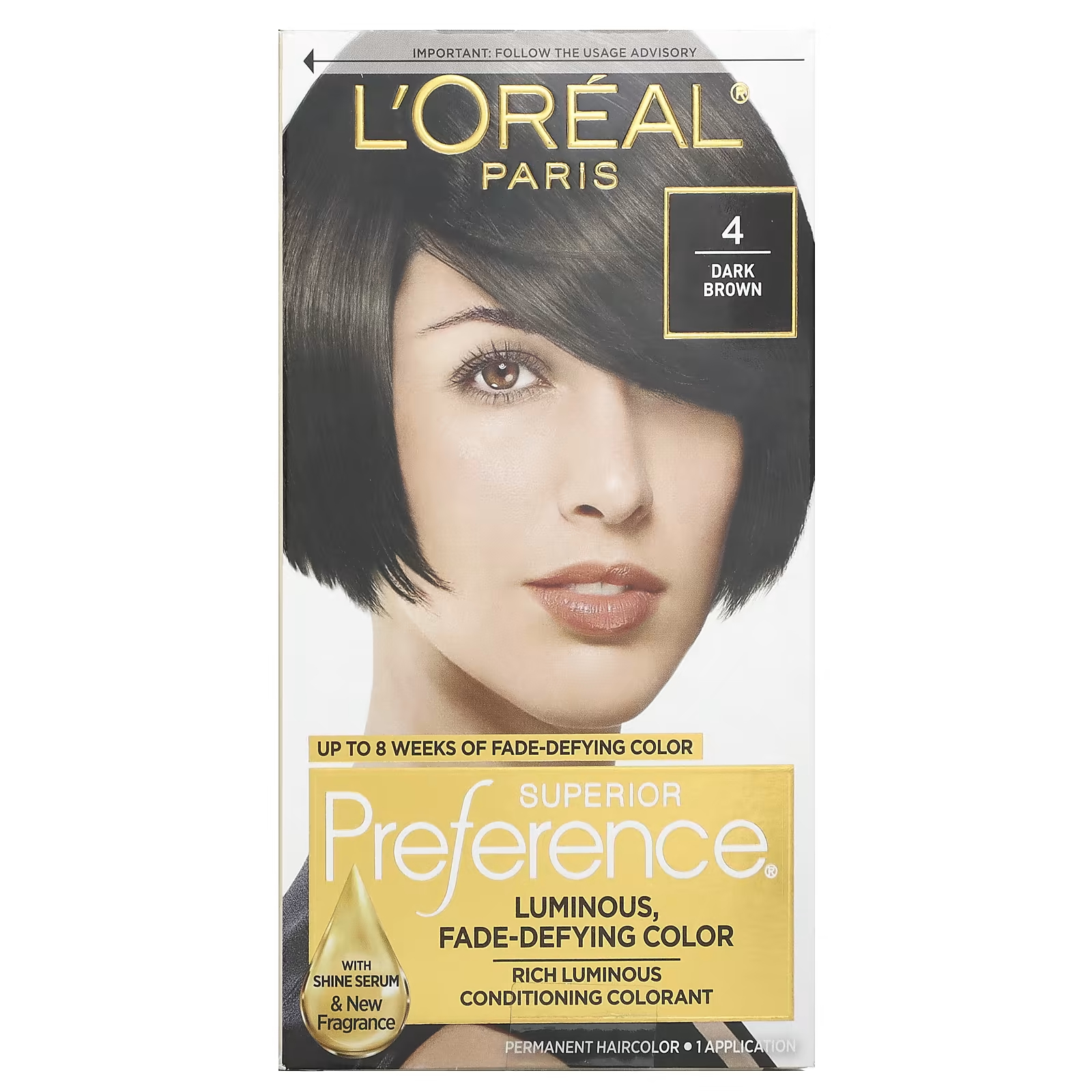 Краска для волос L'Oréal Superior Preference Luminous 4 темно-коричневый