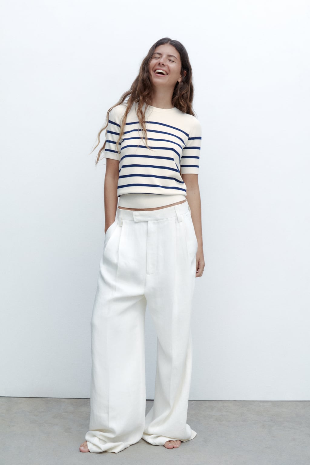 

Укороченный вязаный свитер ZARA