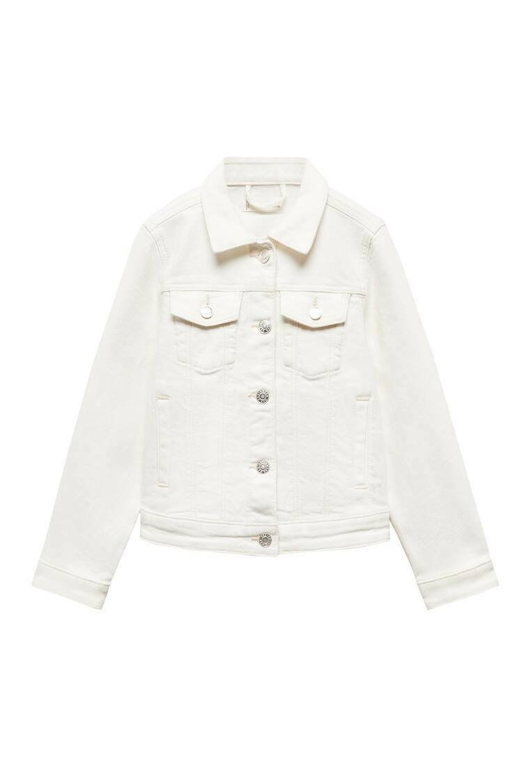 Джинсовая куртка ALLEGRA Mango Kids, цвет bianco sporco джинсовая куртка mango allegra размер 134 черный