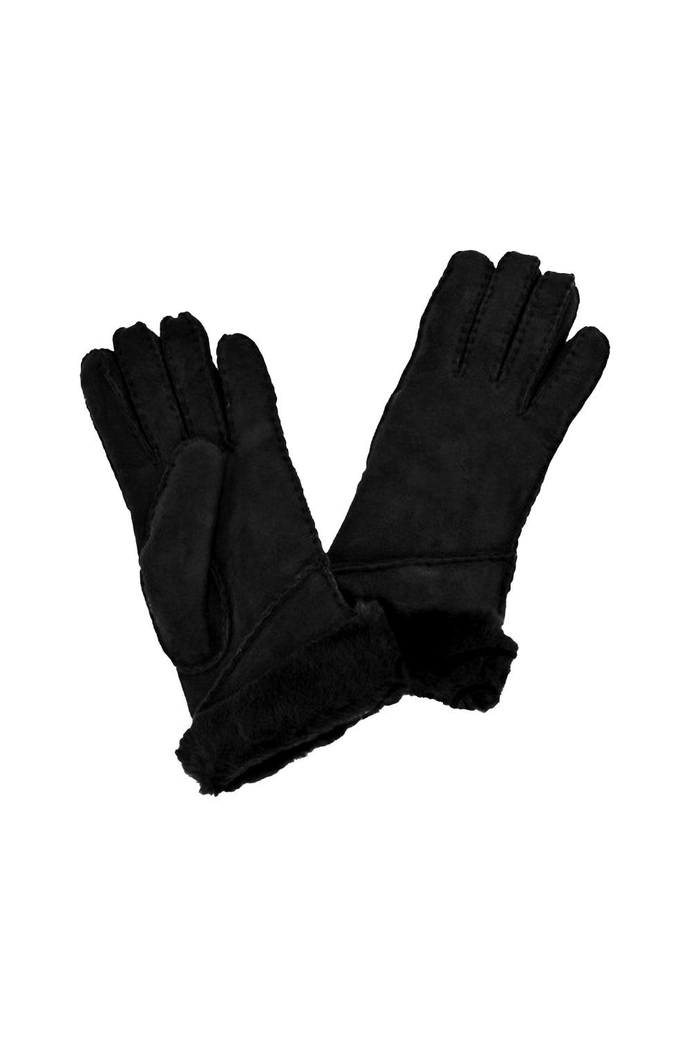 Перчатки из овчины с длинными манжетами Eastern Counties Leather, черный импортные высококачественные женские перчатки из натуральной кожи тонкие сохраняющие тепло перчатки из овчины с алмазным переплетением