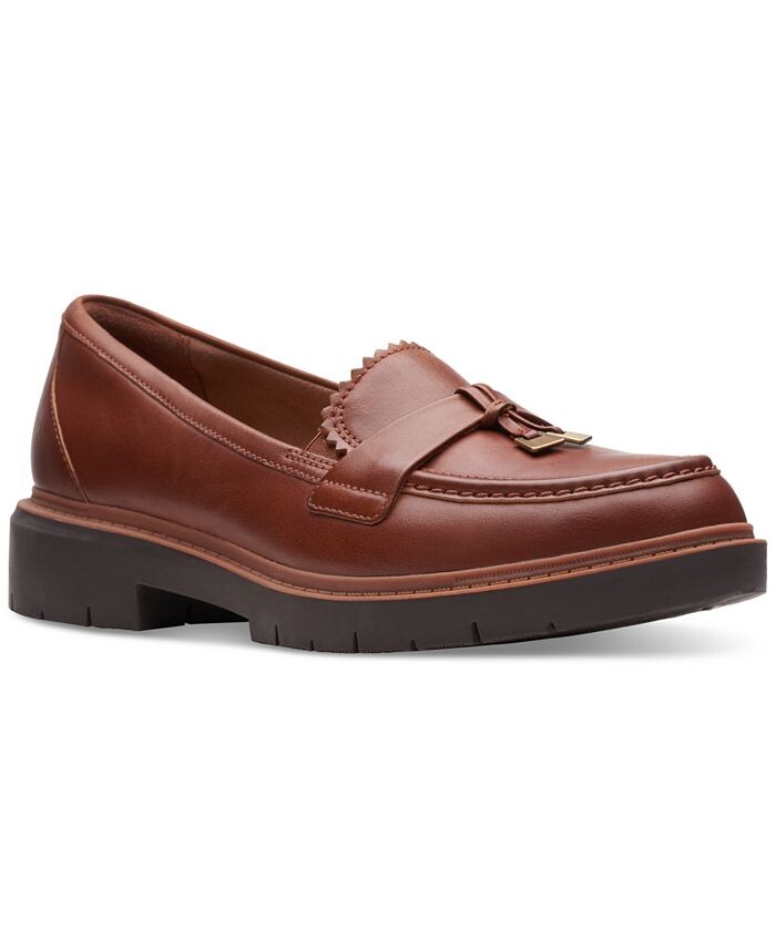 

Женские комфортные лоферы Westlynn Bella с Lug-Sole Clarks, тан/бежевый