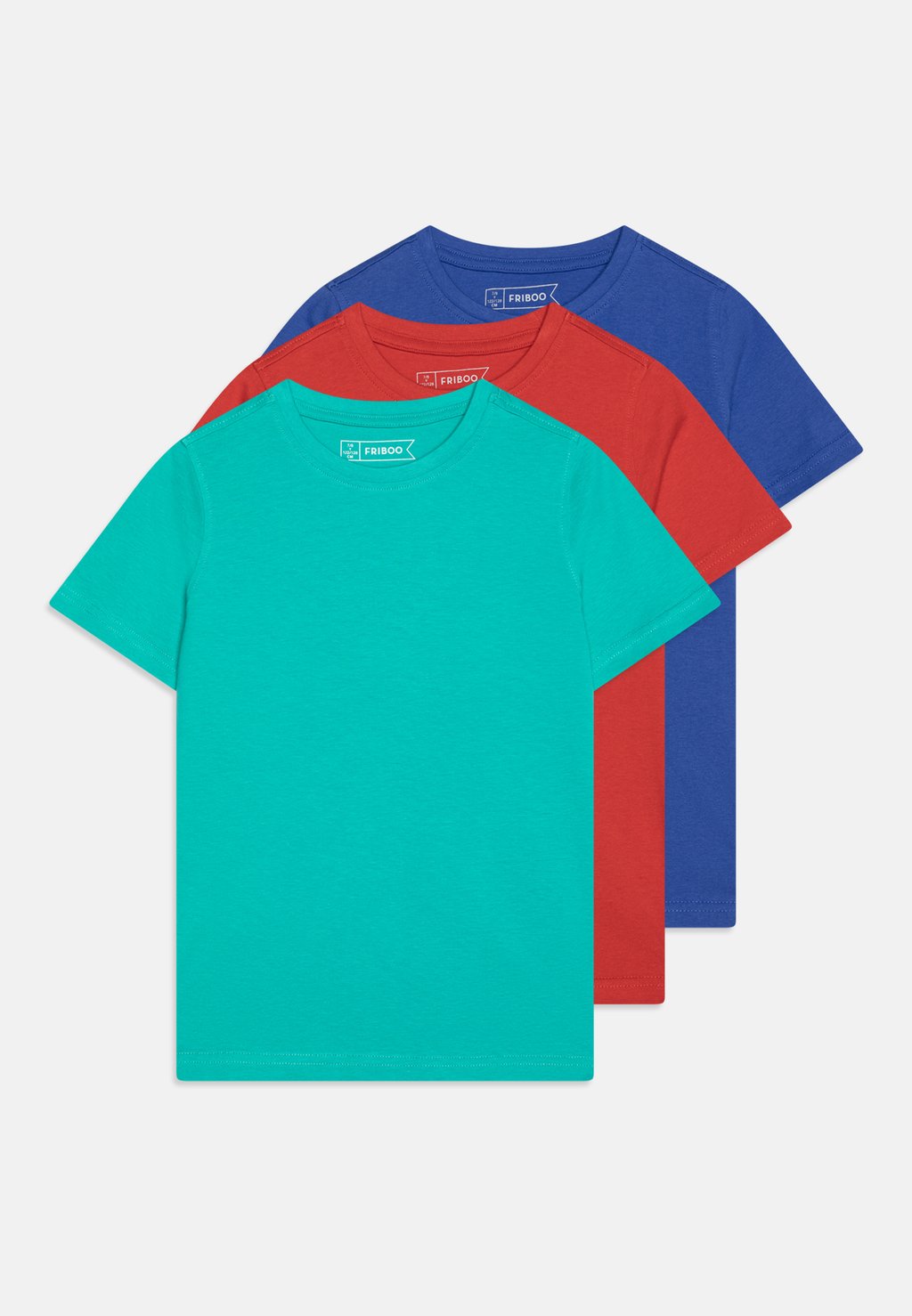 футболка базовая unisex 5 pack friboo цвет dark blue red blue базовая футболка Unisex 3 Pack Friboo, цвет red/blue/green