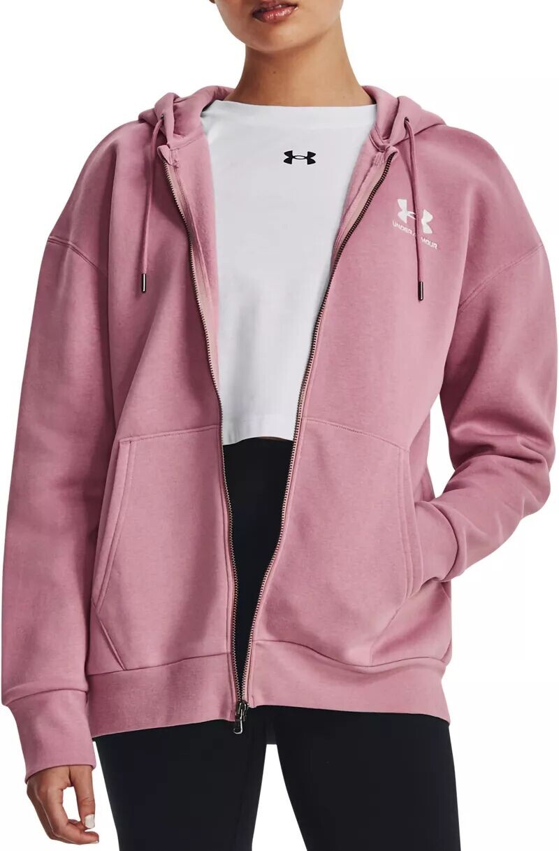 

Женская флисовая толстовка с молнией и полной молнией Under Armour Essential, розовый