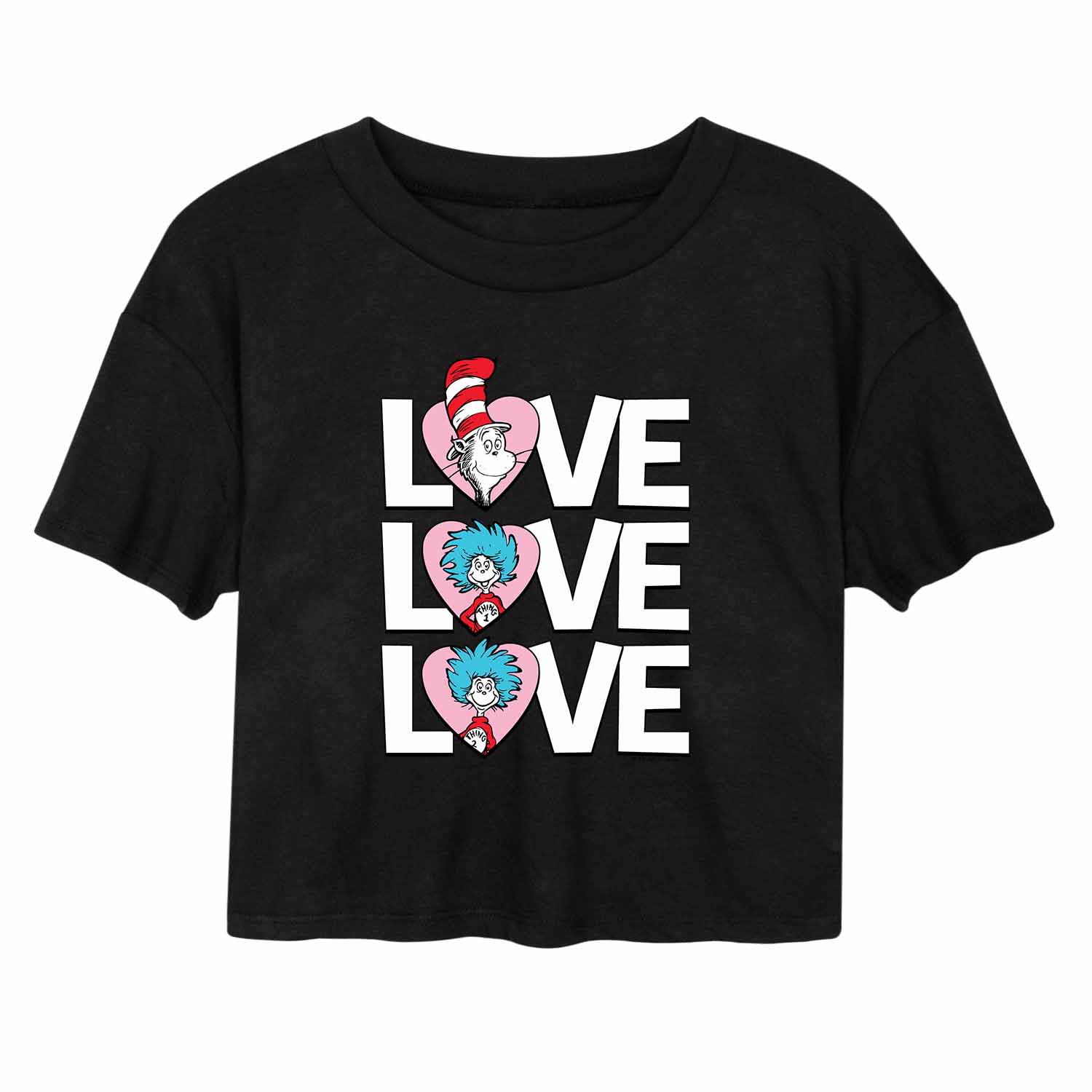 Укороченная футболка Love для юниоров Dr. Seuss Valentine's Day Licensed Character