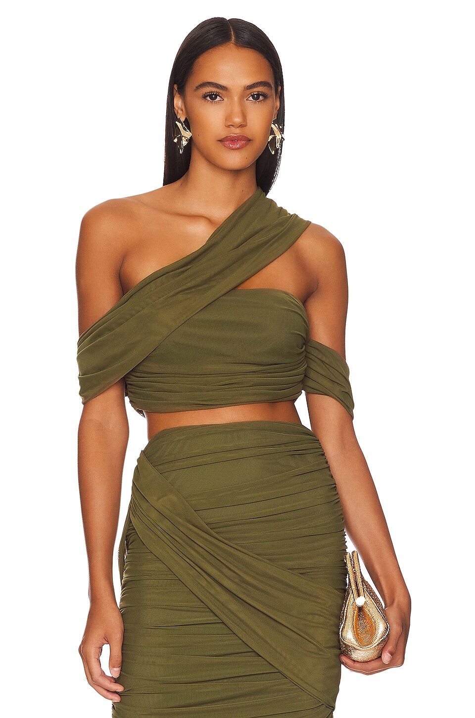 

Топ Andrea Iyamah x REVOLVE Vani Bandeau, оливковый