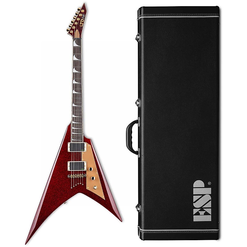 Электрогитара ESP LTD KH-V Red Sparkle Kirk Hammett Signature Electric Guitar