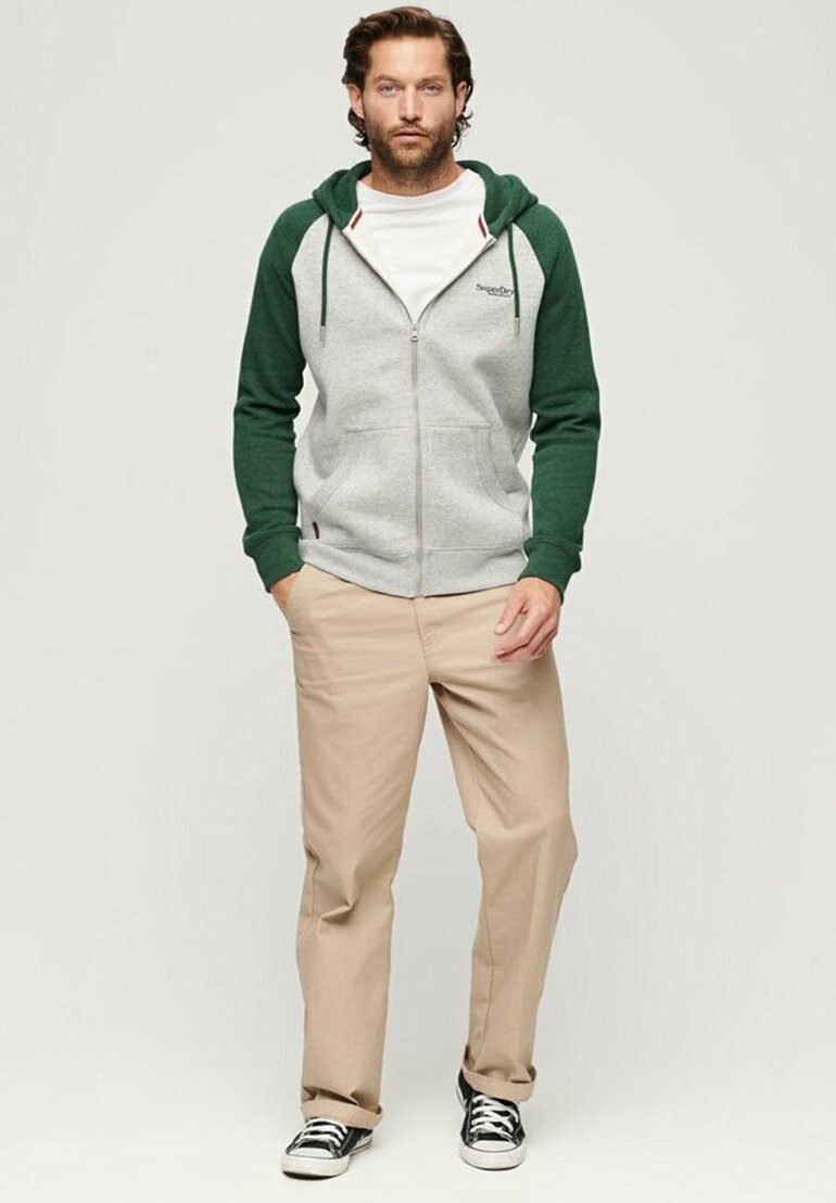 

Толстовка на молнии ESSENTIAL BASEBALL Superdry, зеленый