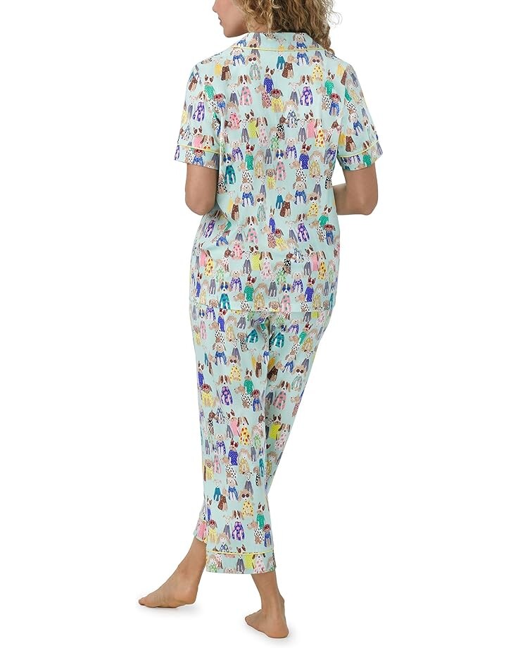 

Пижамный комплект Bedhead PJs Short Sleeve Cropped PJ Set, цвет Fashion Hounds