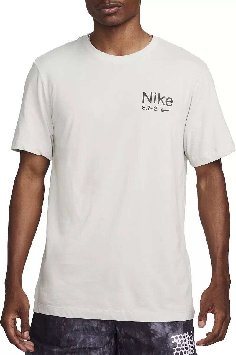 

Мужская футболка Nike Dri-FIT Fitness Tie Dye с короткими рукавами, светло-серебристый