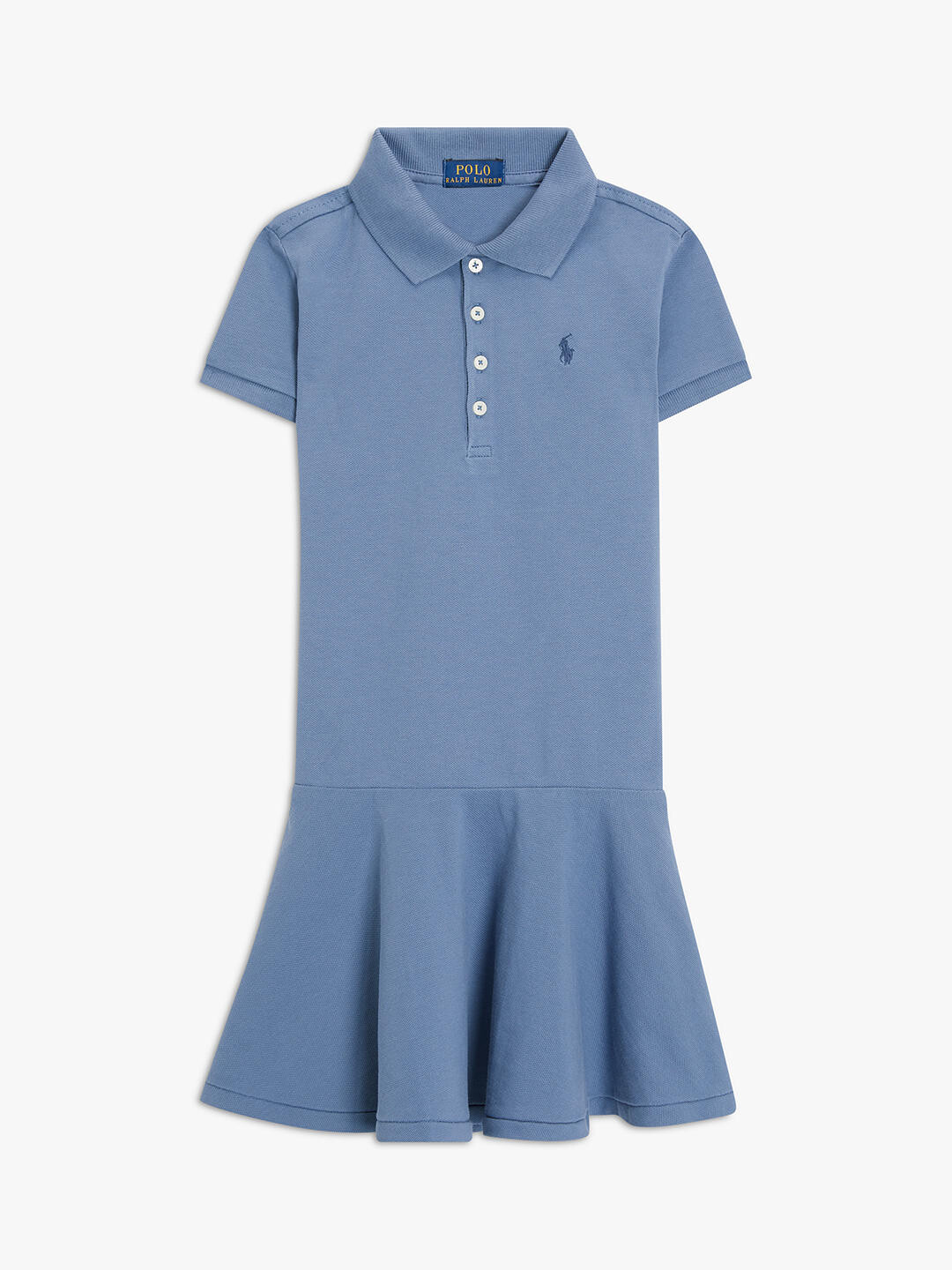 

Детское платье-поло с короткими рукавами Ralph Lauren, синий капри