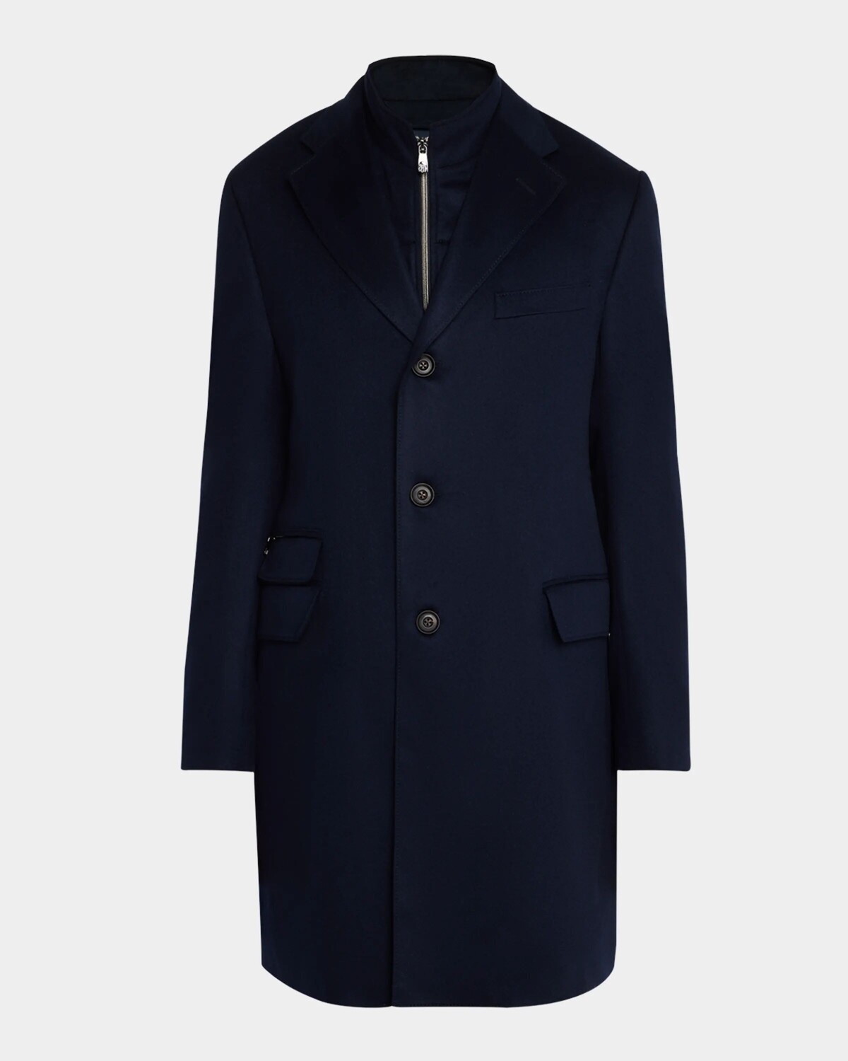 

Мужское шерстяное пальто ID Corneliani, темно-синий