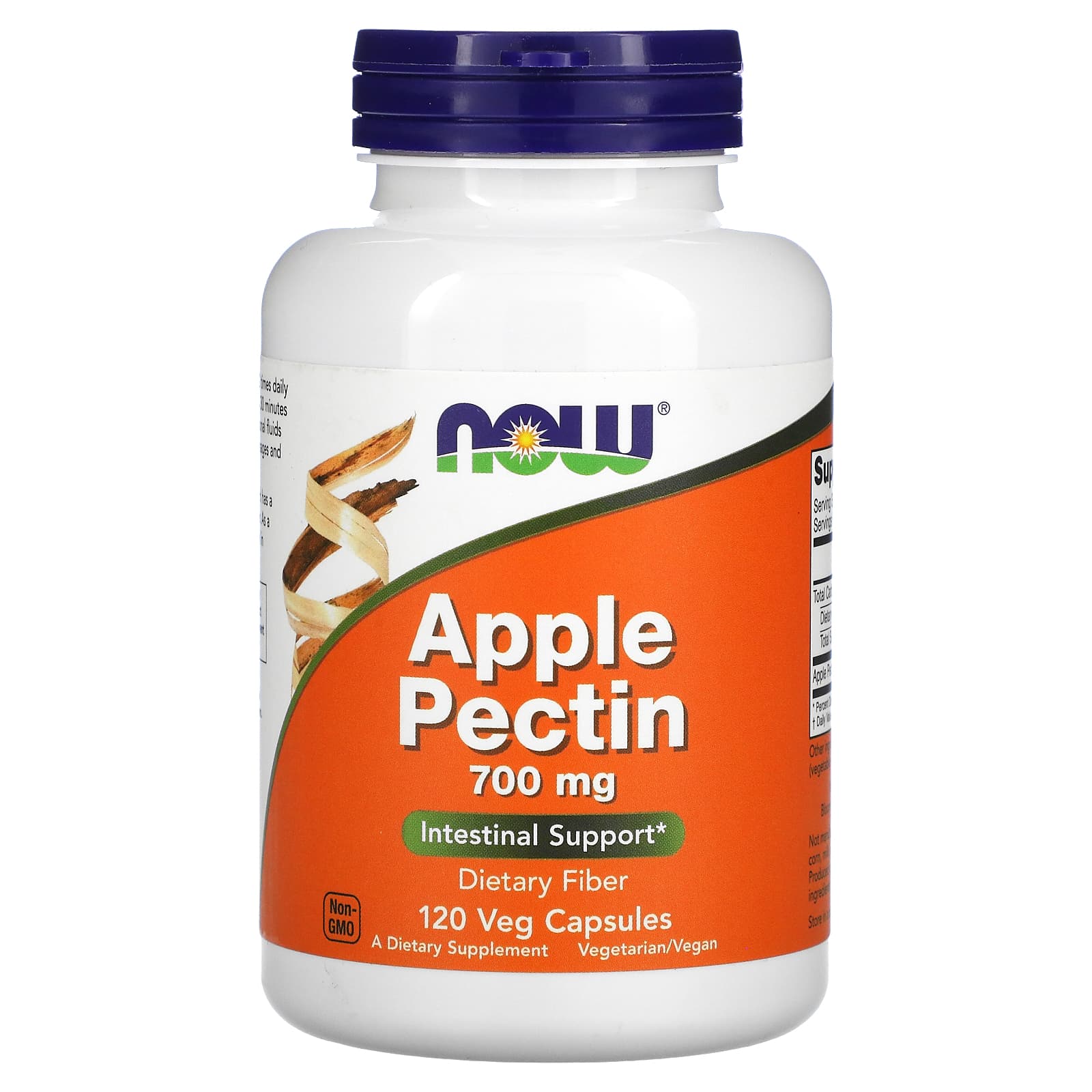 Now Foods Яблочный пектин 700 мг 120 капсул kal яблочный пектин 600 мг 120 вегетарианских капсул