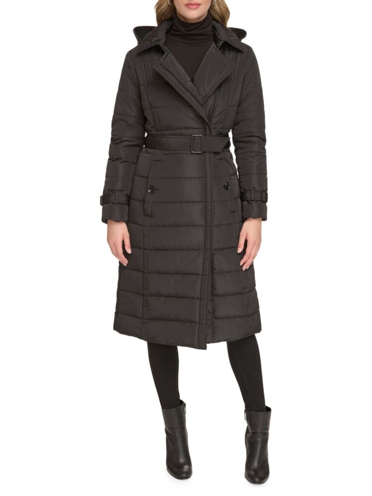 

Пуховик с поясом Kenneth Cole, черный