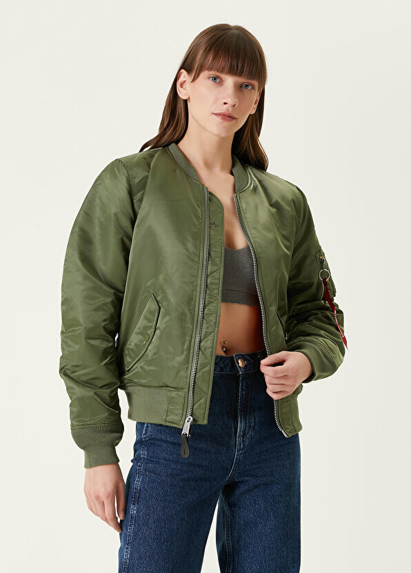 

Хаки-оранжевый двусторонний бомбер Alpha Industries