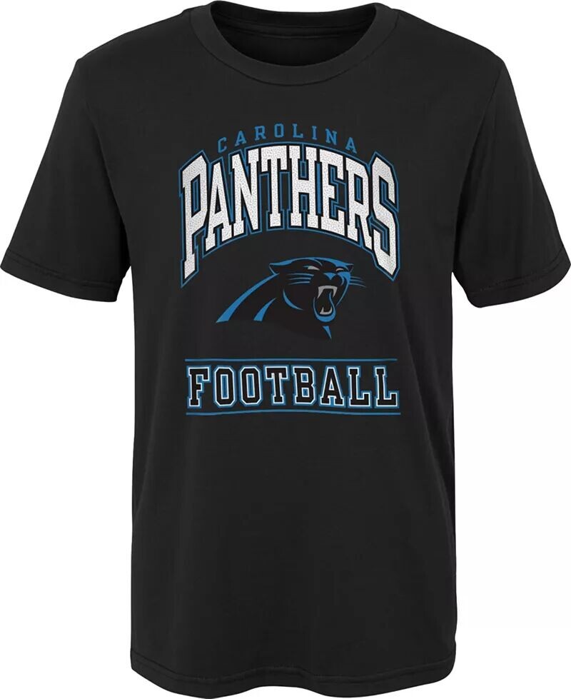 

Nfl Team Apparel Для мальчиков, черная футболка с большими блокирующими элементами Carolina Panthers