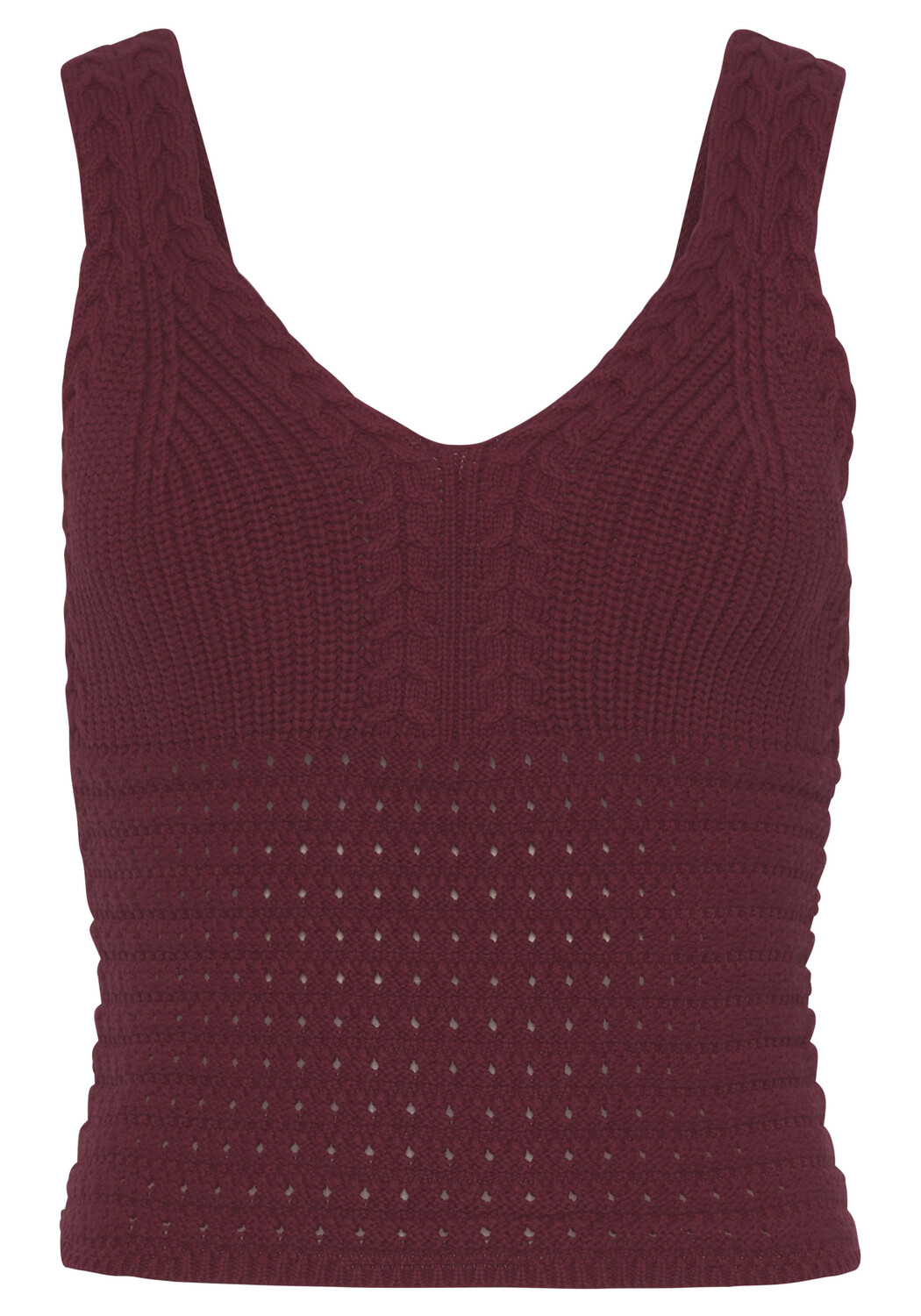

Топ LASCANA Strick, цвет aubergine