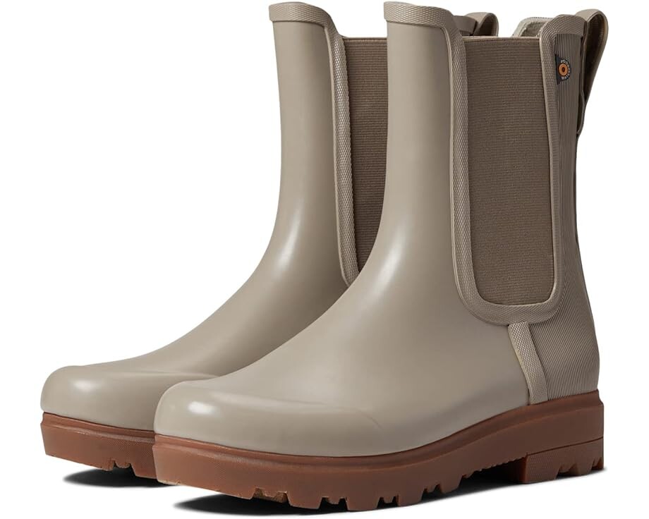 Ботинки Bogs Holly Tall Chelsea Shine, цвет Taupe