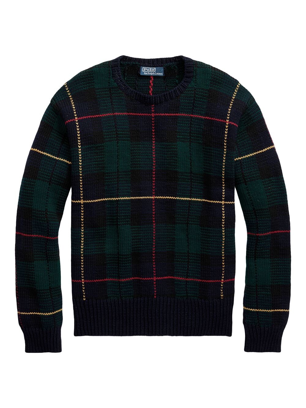 

Клетчатый шерстяной свитер Polo Ralph Lauren, Черный