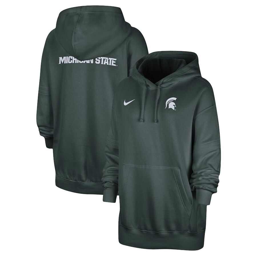 

Пуловер с капюшоном Nike Michigan State Spartans, зеленый
