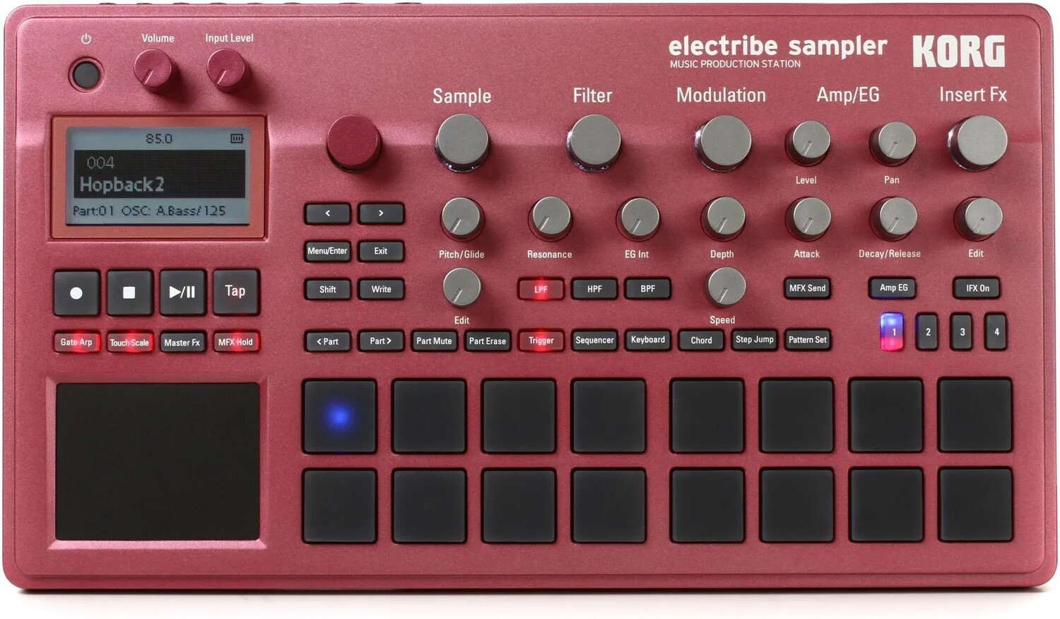 

Сэмплер Korg Electribe — красный металлик