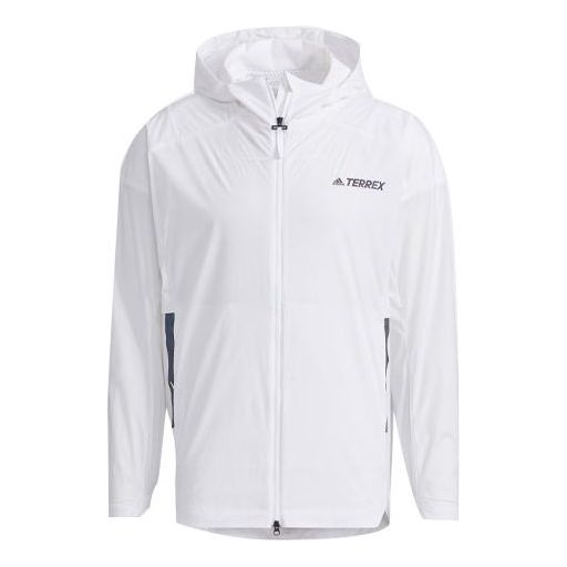 Куртка adidas Myshelter Windb Outdoor Sports Hooded Jacket White, белый цена и фото
