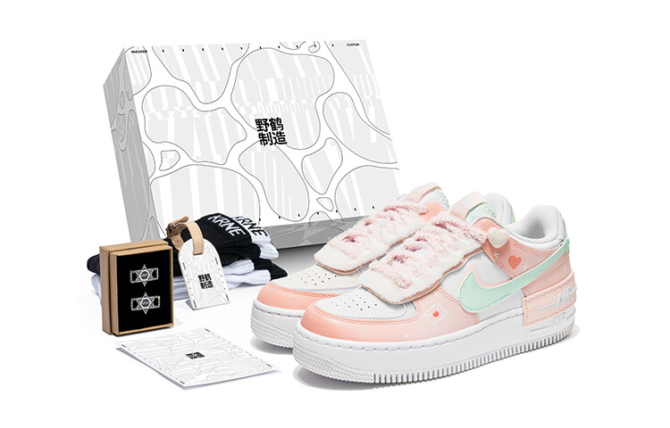 

Кроссовки Nike Air Force 1 Skateboard Shoes Women's Low-Top White Pink