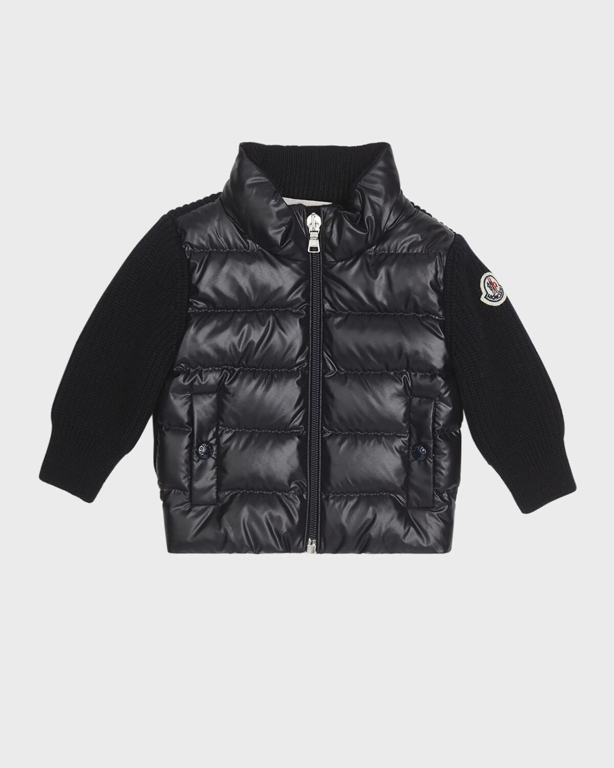 

Комбинированная куртка-пуховик для мальчика, размер 6М-3 Moncler, темно-синий