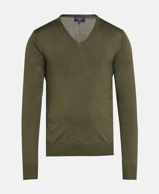 

Шерстяной джемпер Hackett London, цвет Moss