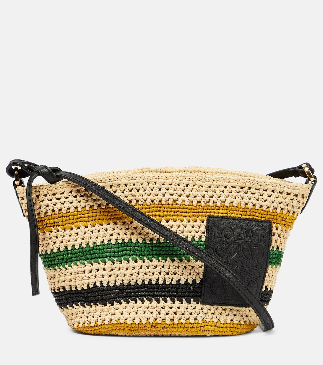 

Сумка-тоут Pochette из рафии и кожи Loewe, разноцветный