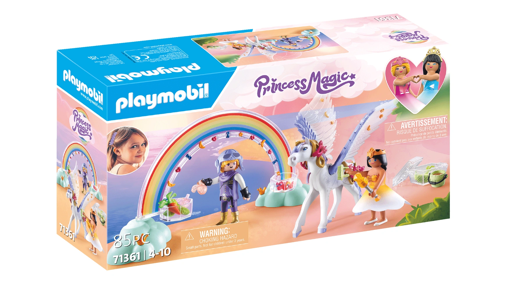 Волшебная принцесса небесный пегас с радугой Playmobil волшебная принцесса морские существа с каретой в виде морского конька playmobil