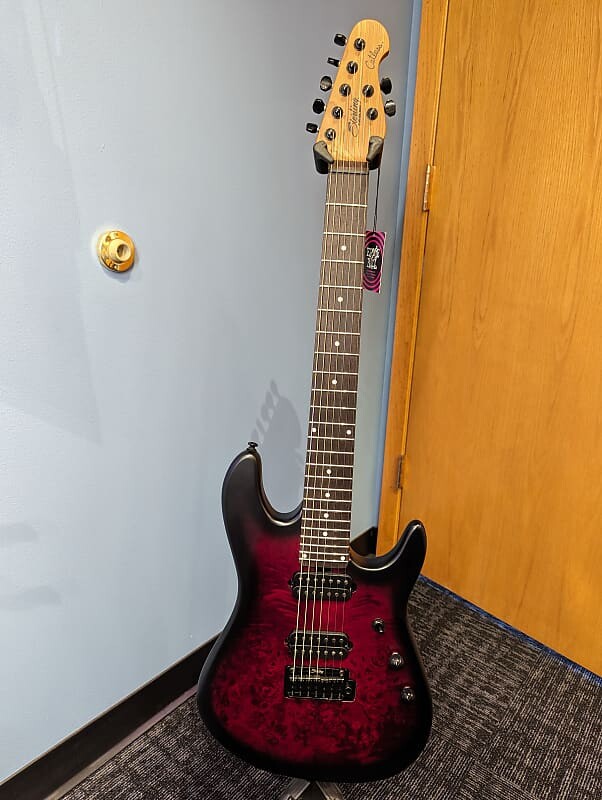 

Электрогитара Sterling by Music Man RICHARDSON7 Cutlass Dark Scarlet Burst Satin 7-String Electric Guitar w/ Deluxe Gig Bag
