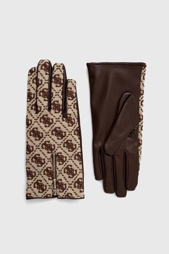 

Угадай перчатки Guess, коричневый