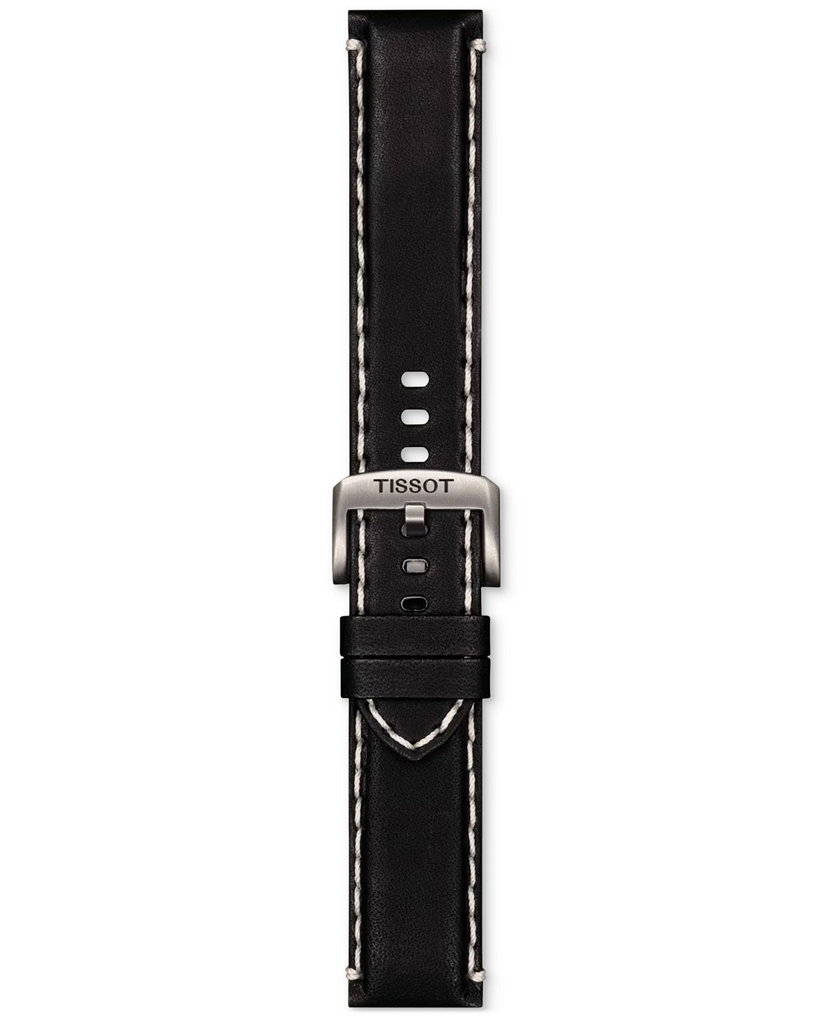 Официальный сменный черный кожаный ремешок для часов Tissot