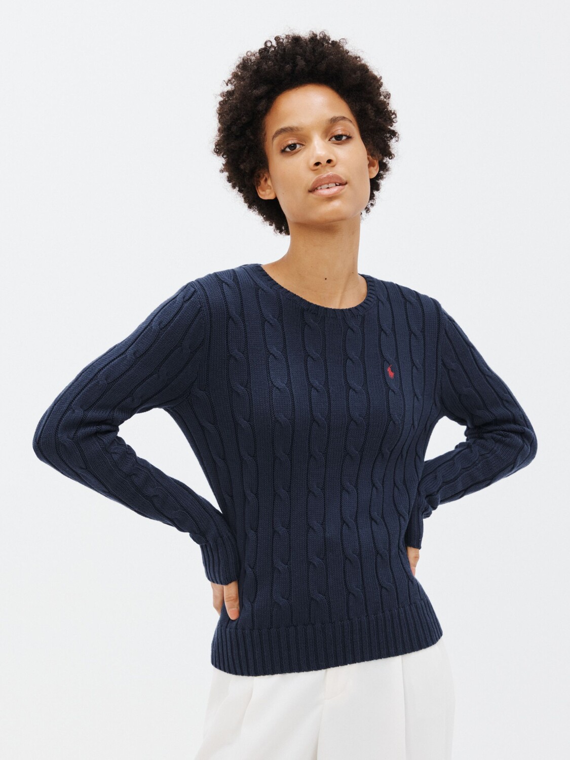 

Джемпер вязанной вязки Polo Ralph Lauren Julianna, темно-синий Hunter
